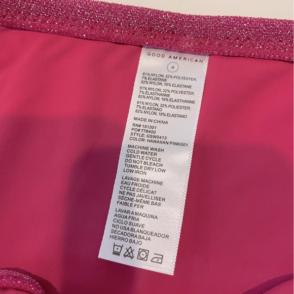 NWT Good American Sparkle Better Bank Bikini Set - Picture 7 of 7